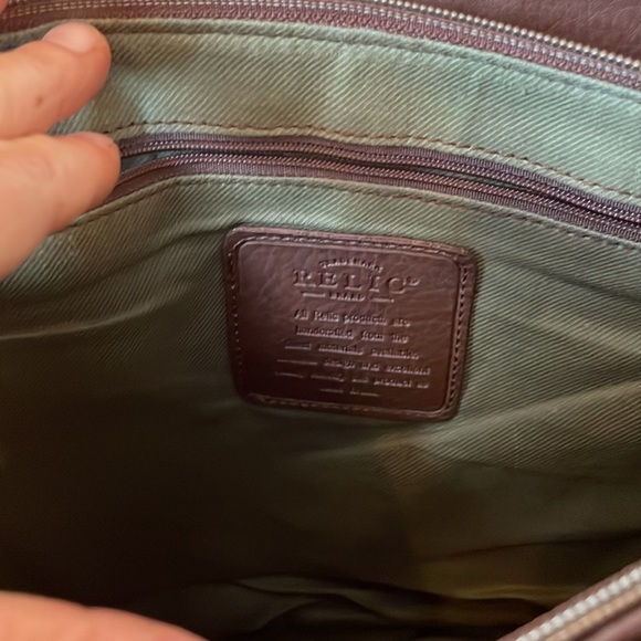 Relic Brand PURSE Brown Pebble Shoulder Bag Tote Purse Vintage Organizer - Picture 3 of 4